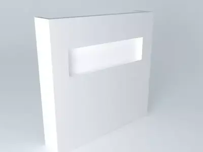 Wall with horizontal lightbox Free 3D model