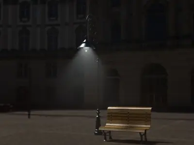 public lamp  Free 3D model