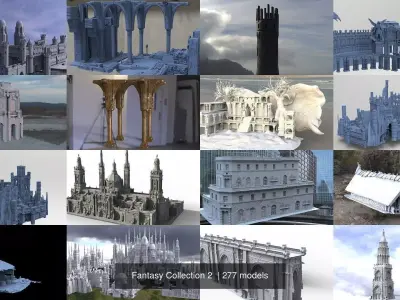 Fantasy Collection 2 castle 3D Model Pack