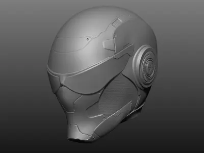Sci-Fi Helmet Concept 3D model