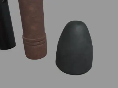 Bollards 03 04 05 06 Low-poly 3D model