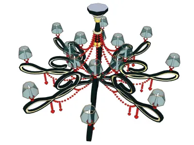 chandelier 10 3D model buy