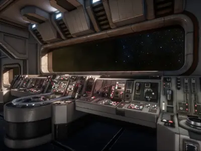 Sci Fi Interior Asset Pack 1 Low-poly 3D model