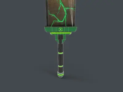 Sci-Fi Sword V1 - 02 Low-poly 3D model