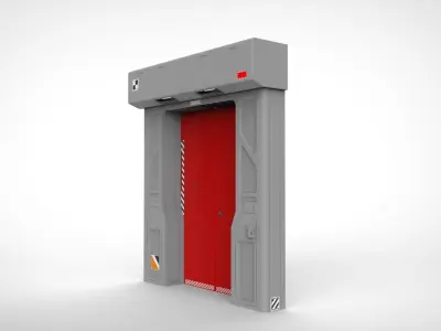 sci fi door 11 3D model