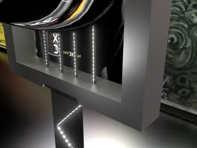 Modern City Light Box - LED Low-poly 3D model