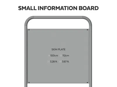 Information Boards and Tee signs 3D model