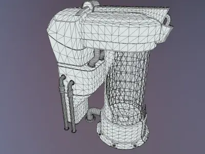 Sci-fi Medical Chamber Low-poly 3D model
