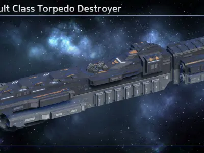 Spaceship Destroyer Collection II 3D Model Pack