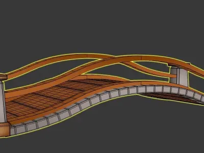 Cartoon Bridge 3D model