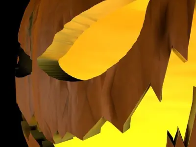 Scary Carved Pumpkin 3D model