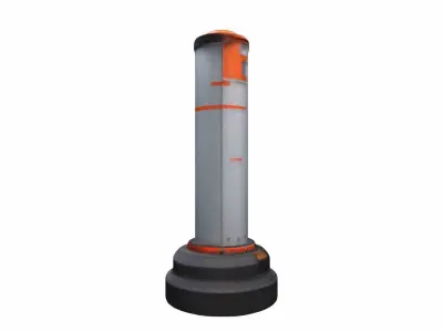  3d High Render Model Delineator Post Barrier Isolated On 3D model