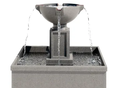 Rittenhouse Garden Water Fountain 3D model
