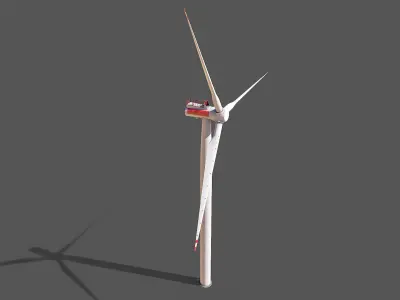 Wind Turbine Low-poly 3D model