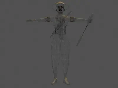 Shaolin Warrior 3D model
