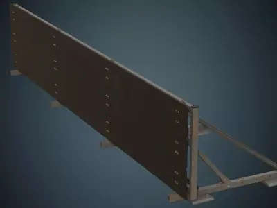 Traffic Barrier 5B Low-poly 3D model