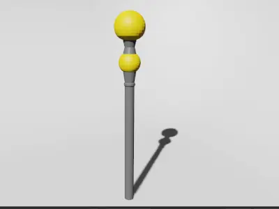 Ball Lamppost  Low Poly Low-poly 3D model