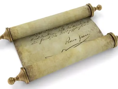 Ancient Scroll 2 3D model