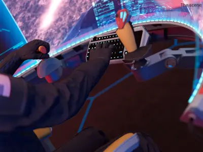  Curved Display Command Console 