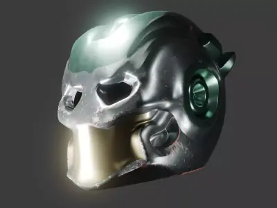 Sci-Fi Mask Low-poly 3D model