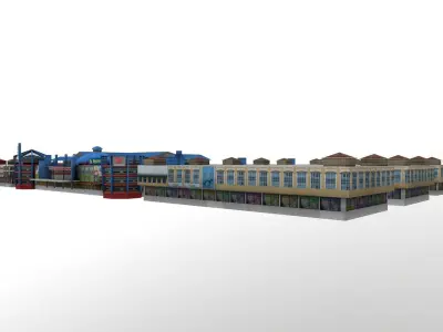 Mall Building Pontianak Kalimantan indonesian Low-poly 3D model