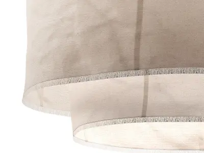 Minimalist Linen Pendant Hanging Lamp Chandelier 3D model
