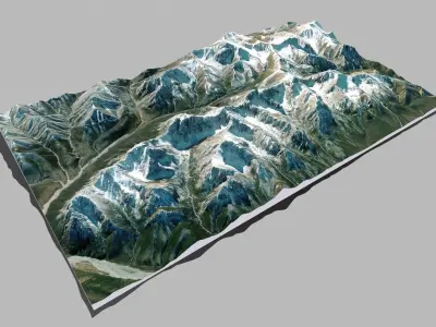 Khoridol Saridag mountains 3D model