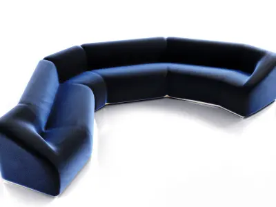 Realistic modern sofa 3D model