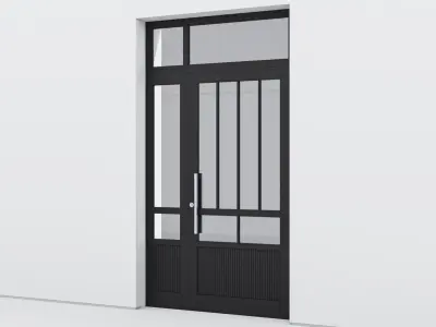 Aluminium door 198 3D model