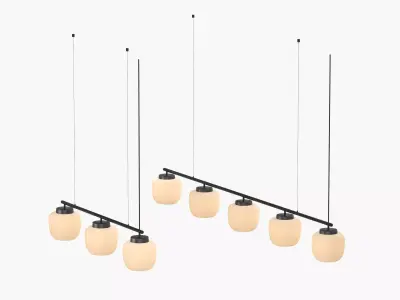 Devorm Split Straight Rail Pendant Acorn Lamps 3D model