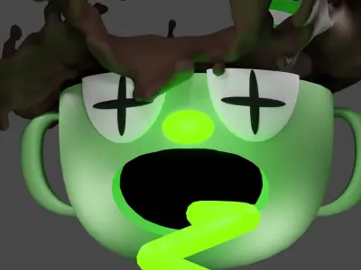 crazy glass Low-poly 3D model