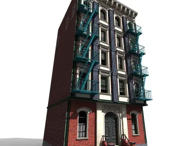 Nyc Building 12 type 2 Low-poly 3D model