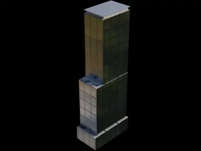Hudson Yards 50 - NYC Low-poly 3D model