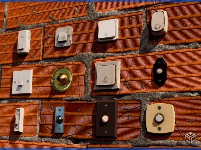 Doorbells Asset Pack - High-Quality Interactive Door Bells Low-poly 3D model