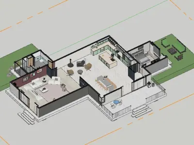 Tiny House SketchUp Model Lumion Render 3D model