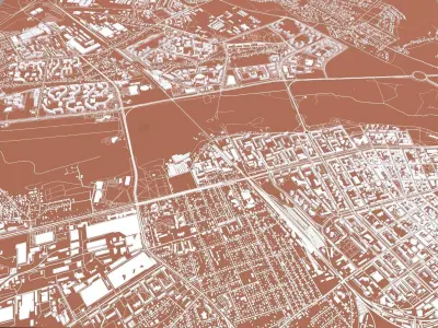 Cityscape Brest Belarus 3D model