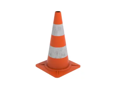 Traffic Cone 3D Model Low-poly 3D model