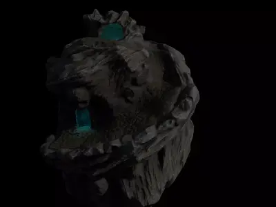 Skull Cave Low-poly 3D model 29
