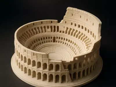 3D design of the iconic Colosseum in Rome 3D print model