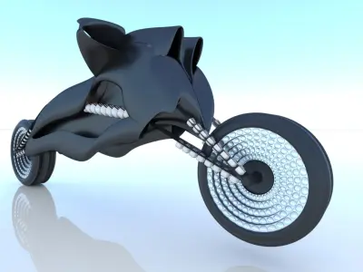 Motorcycle Bike Rocket SciFi Futuristic  3D model