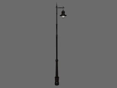 Street Lamp Set Low-poly 3D model