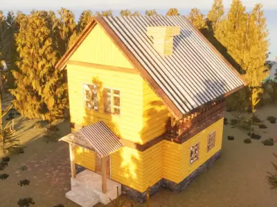 family old house Low-poly 3D model