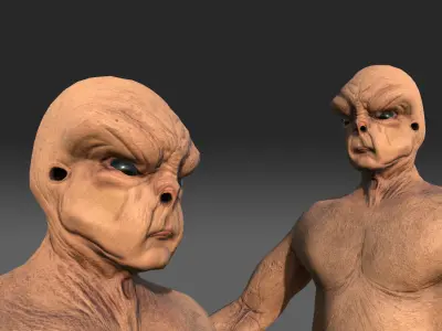 Jovian Alien Monster Low-poly 3D model