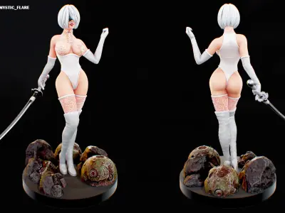  2b two models 3D Model Pack