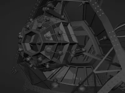 Robot 9 futuristic spacecraft 3D model