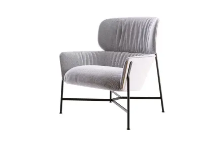 Caristo Low Back Armchair 3D model