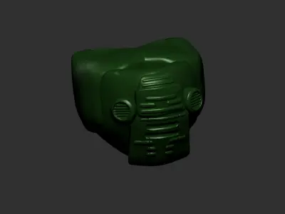 helmet high poly sculpt 3d printable  3D model
