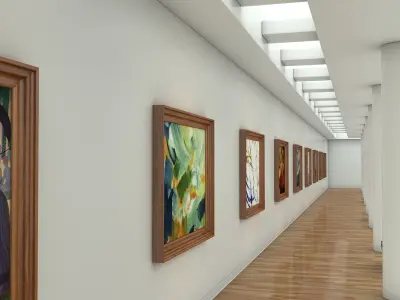 Art Gallery Interior 3D model
