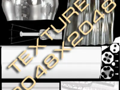 Lowpoly Light Bulb Set 3D model