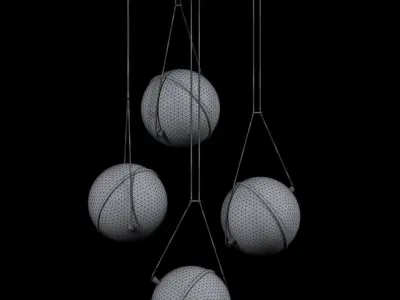 Kuzco Aries LED Chandelier 3D model